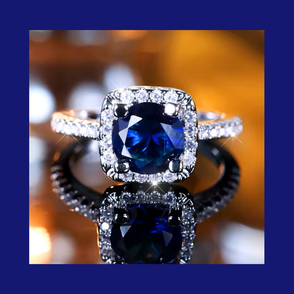 Anillo Zirconia Zafiro