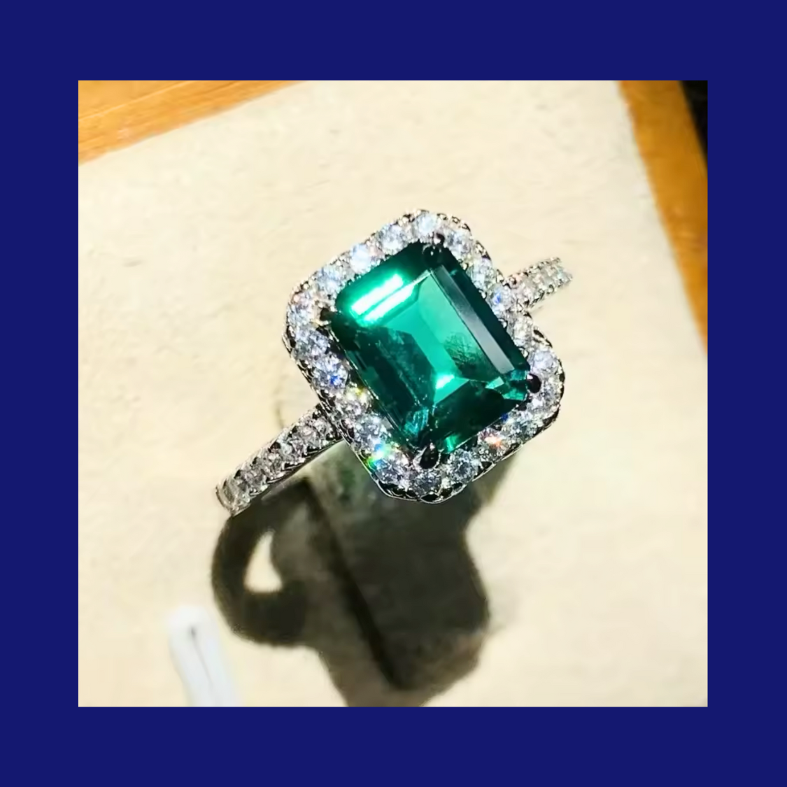 Anillo Zirconia Esmeralda