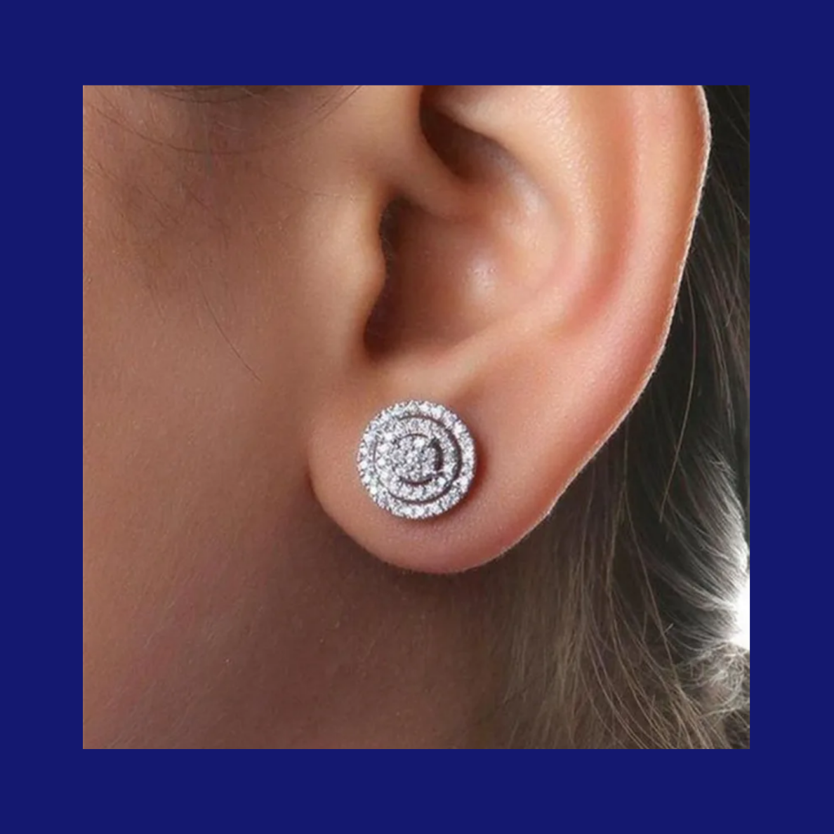 Aretes de Zirconias Circulo Infinito