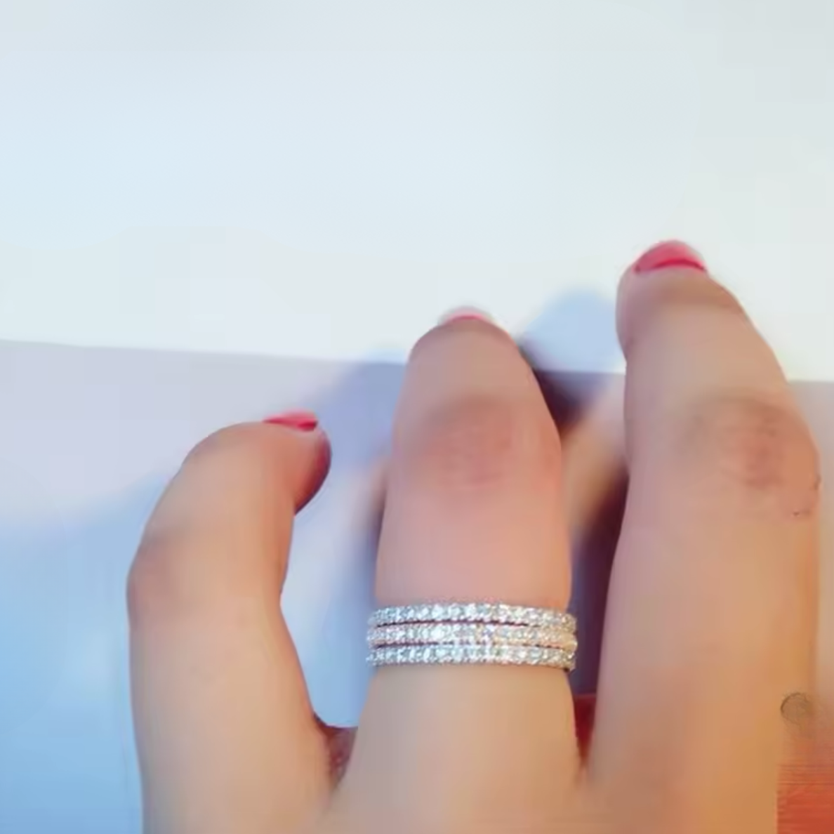 Churumbela Delgada de Plata .925 con Zirconias