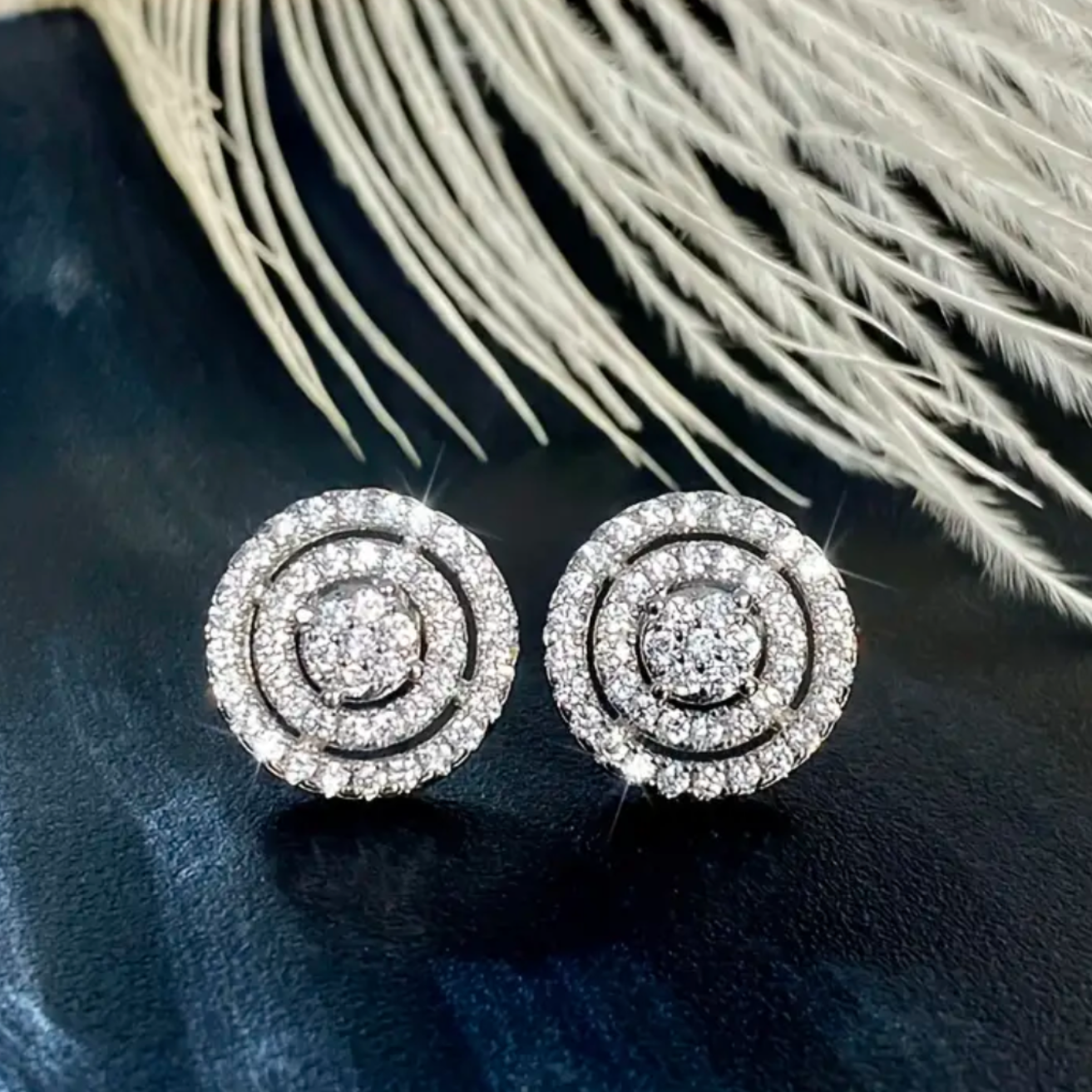 Aretes de Zirconias Circulo Infinito
