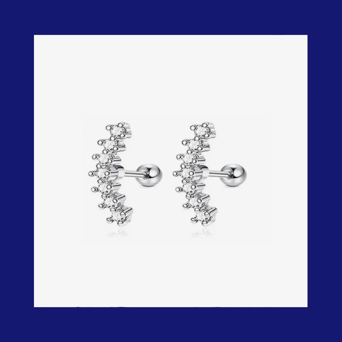 Aretes Media Luna de Acero Inoxidable