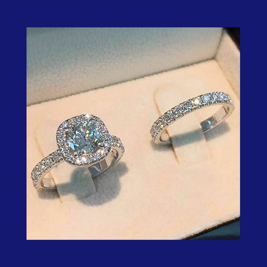 Anillo de Compromiso y de Matrimonio en Churumbela completa